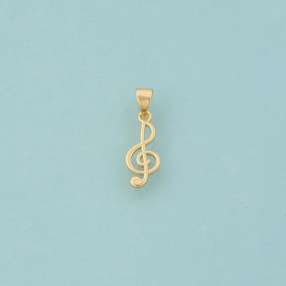 Gold Musical Note Charms,Symbol Jewelry,Musical Note Pendant for DIY Jewelry Making,18K Gold