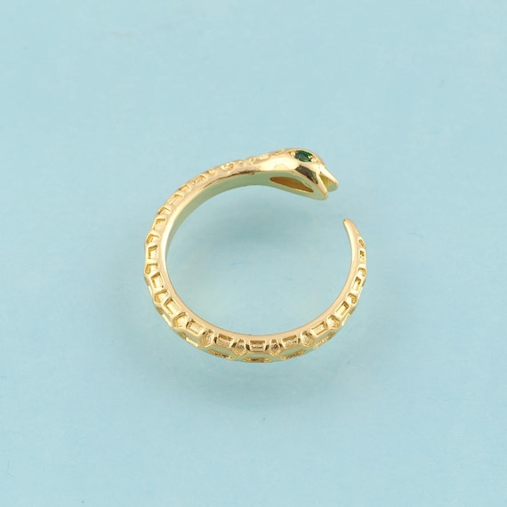 Gold Open Rings,Snake Jewelry Rings,Thin Rings Perfect Gift,18K Gold