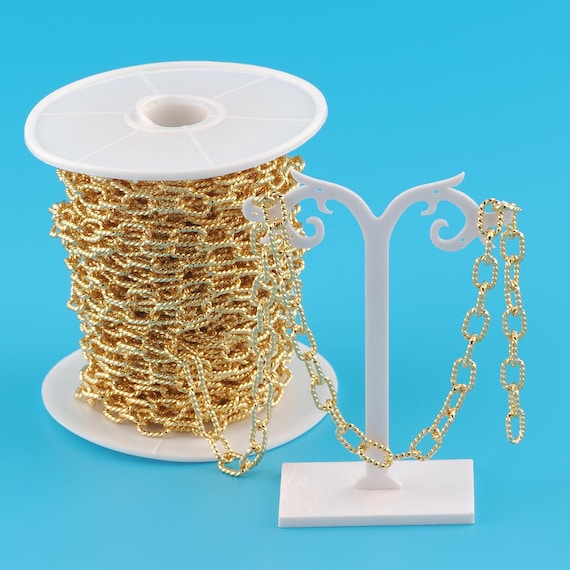 Gold Twist Chain,Special Jewelry Chain,Semi-Finished Product Chain for DIY Jewelry Making,18K Gold