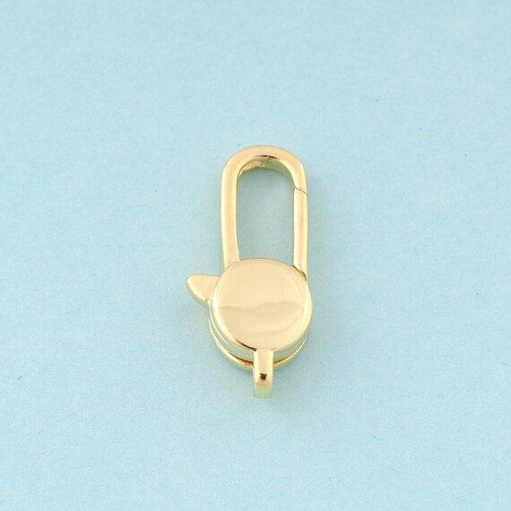 Gold Snap Clasp,Snap Jewelry Clasp,Spring Clasp for DIY Jewelry Making,18K Gold