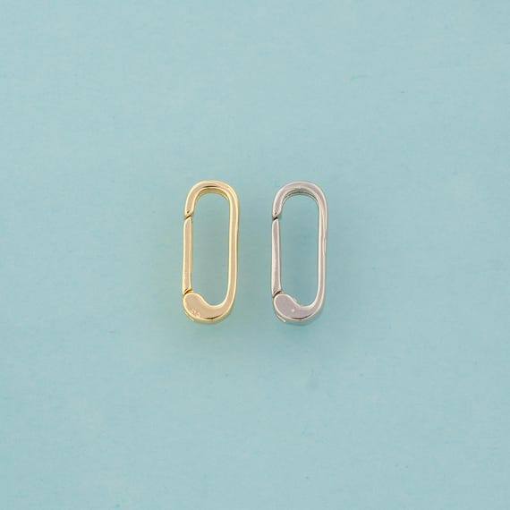 Gold Push Door Clasp,Snap Jewelry Clasp,Push Door Clasp for DIY Jewelry Making,18K Gold & Rhodium