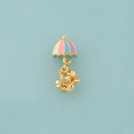 Gold Umbrella Charms,Joker Jewelry,Enamel Umbrella Pendant for DIY Jewelry Making,18K Gold