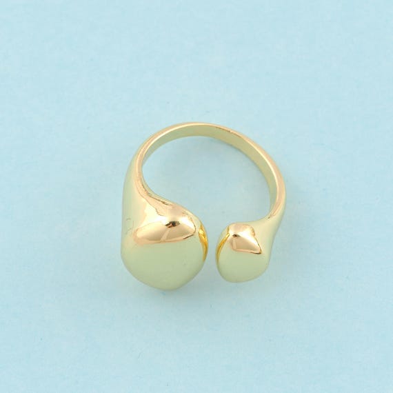 Gold Open Rings,Wide Jewelry Rings,Thick Rings Perfect Gift,18K Gold