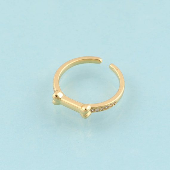 Gold Open Rings,Bone Jewelry Rings,Thick Rings Perfect Gift,18K Gold