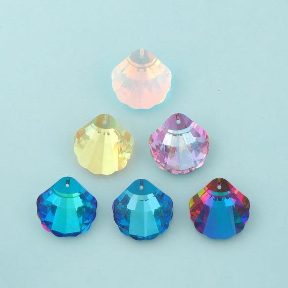 Shell Crystal Pendant,Crystal AB Charms,Austrian Crystal,Made in Austria for DIY Jewelry Making
