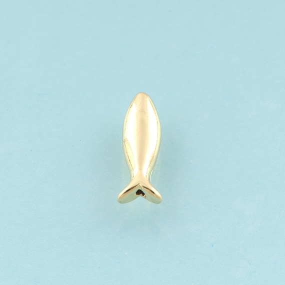 5 pcs Fish Spacer Beads,Fish Beads,Fish Spacer Beads for DIY Jewelry Making,18K Gold