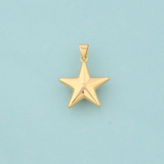 Gold Star Charms,Star Jewelry,Star Pendant for DIY Jewelry Making,18K Gold