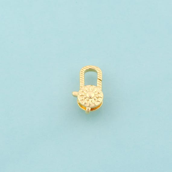 Gold Lobster Clasp,Spring Jewelry Clasp,Sun Clasp for DIY Jewelry Making,18K Gold