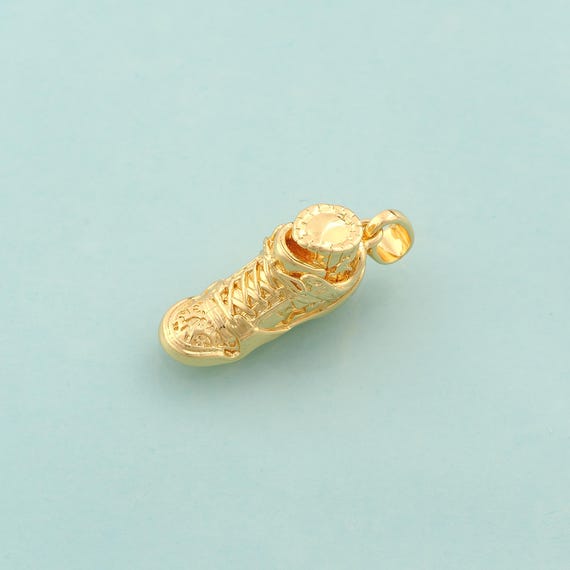 Gold Sneaker Charms,Sneaker Jewelry,Sneaker Pendant for DIY Jewelry Making,18K Gold
