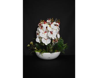 White, Orchid, Centrepiece, Artificial, Orchid Display, Real Touch, Flowers, Luxury, Arrangement