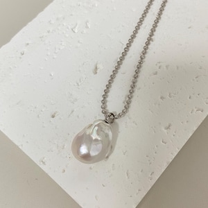 Handmade Baroque Freshwater Pearl Pendant Necklace - 925 Sterling Silver Chain, Unique Gift for Women