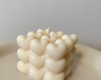 Gracy - Heart Bubble | Candle | bubble | heart | candle | handmade | soy wax | Valentine's Day | modern decorative candle | heart shape | romantic