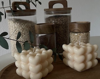 Gracy - Heart Bubble | Candle | bubble | heart | candle | handmade | soy wax | Valentine's Day | modern decorative candle | heart shape | romantic