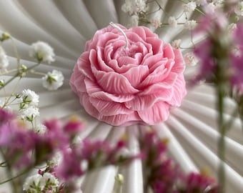 Bella - Peony | peony | candle | soy wax | candle | rose | handmade | sustainable | elegant gift | birthday | modern | flower
