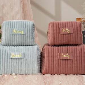 Custom Makeup Bag,Birthday Gift for Her, Travel Toiletry Bag, Cosmetic Bag, Personalized Bridesmaid Gifts, Wedding Gift, Christmas Gifts