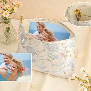 Personalized Photo Lining Purse, Handmade Photo Lining Purse, Wedding Purse Gift for Mother, Mother of the Bride Wedding Gift, Custom Clutch