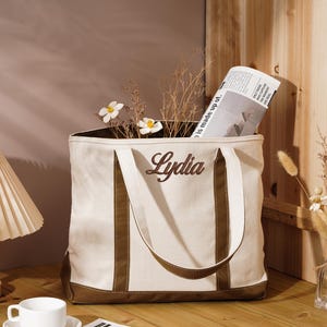 Bolsa de lona personalizada, bolsos bordados personalizados, bolso con nombre, bolso personalizado con iniciales bordadas, regalo de despedida de soltero, regalo de dama de honor
