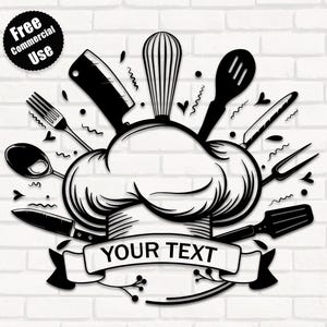 Chef Hat Svg, kookgereedschap Png, restaurant Logo Svg, Chef Svg, Chef Tools Svg, Chef Monogram, Cook Svg, Chef Shirt Svg, Chef Logo Clipart