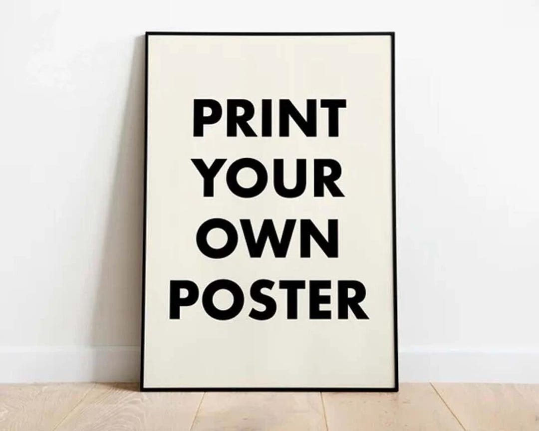 Custom Poster Your Own Personalized Print Design Order Paper Chart ...