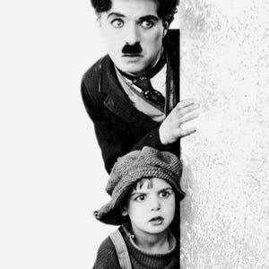 Póster de película vintage The Kid 1921, película en blanco y negro, años 20, Charlie Chaplin, western, ¡calidad prémium, envío gratis!