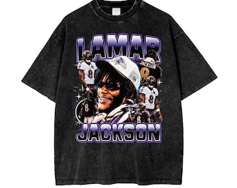 Camiseta gráfica vintage de Lamar Jackson