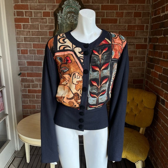 1980s Deer & Floral Print Jacket - image 3