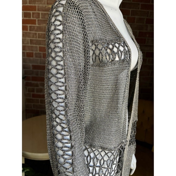 1990s Silver Mesh Jacket - image 8