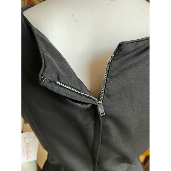 1950s Black Wiggle Dress - image 7