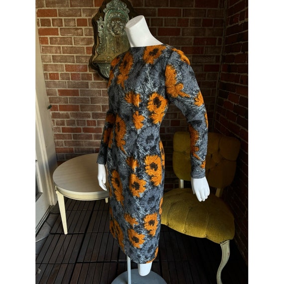1960s Wool Floral Dress Estevez - Gem
