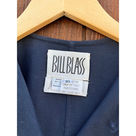 1980s Bill Blass Navy Cotton Jacket - image 7