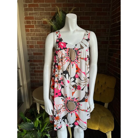 1970s Floral Silk Nightgown - image 2