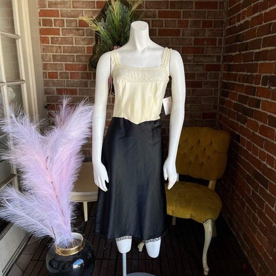 1950s Black White Slip By Barbizon