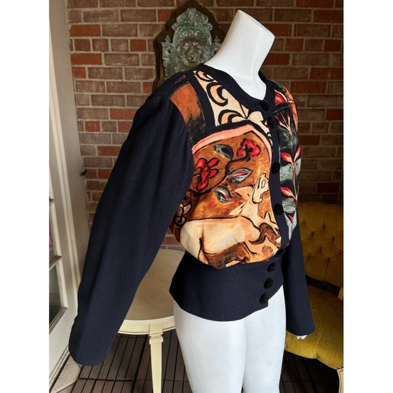 1980s Deer & Floral Print Jacket - image 7