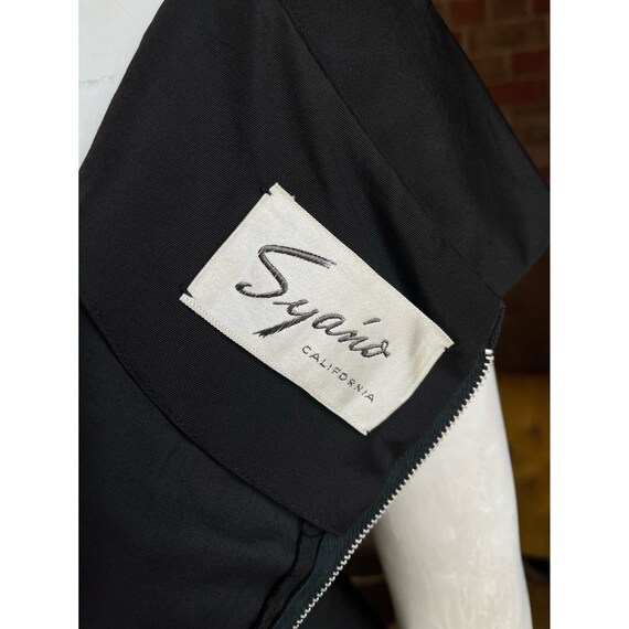 1950s Black Wiggle Dress - image 8