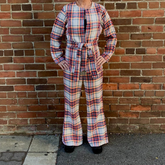 1970s Plaid Woven Set