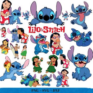 Lilo und Stitch PNG Clipart Bundle, Stitch SVG png, Stitch Paper, Lilo und Stitch svg, Stitch Digital Paper Lilo und Stitch Geburtstagskuchen