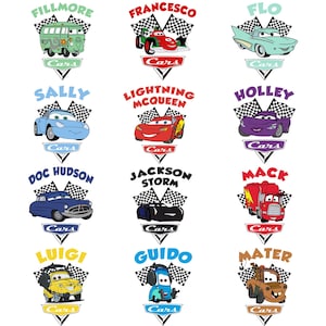Pacote de design de camiseta de carros PNG, Carros MCQUEEN PNG, Pacote de carros PNG, Pacote de aniversário de carros, Pacote de design de camisa de carros, Carros Svg, Cricut Cars
