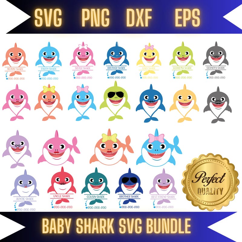 Baby Shark Svg - Etsy UK