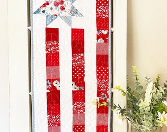 Digital PDF Pattern Simple Flag Quilt Banner