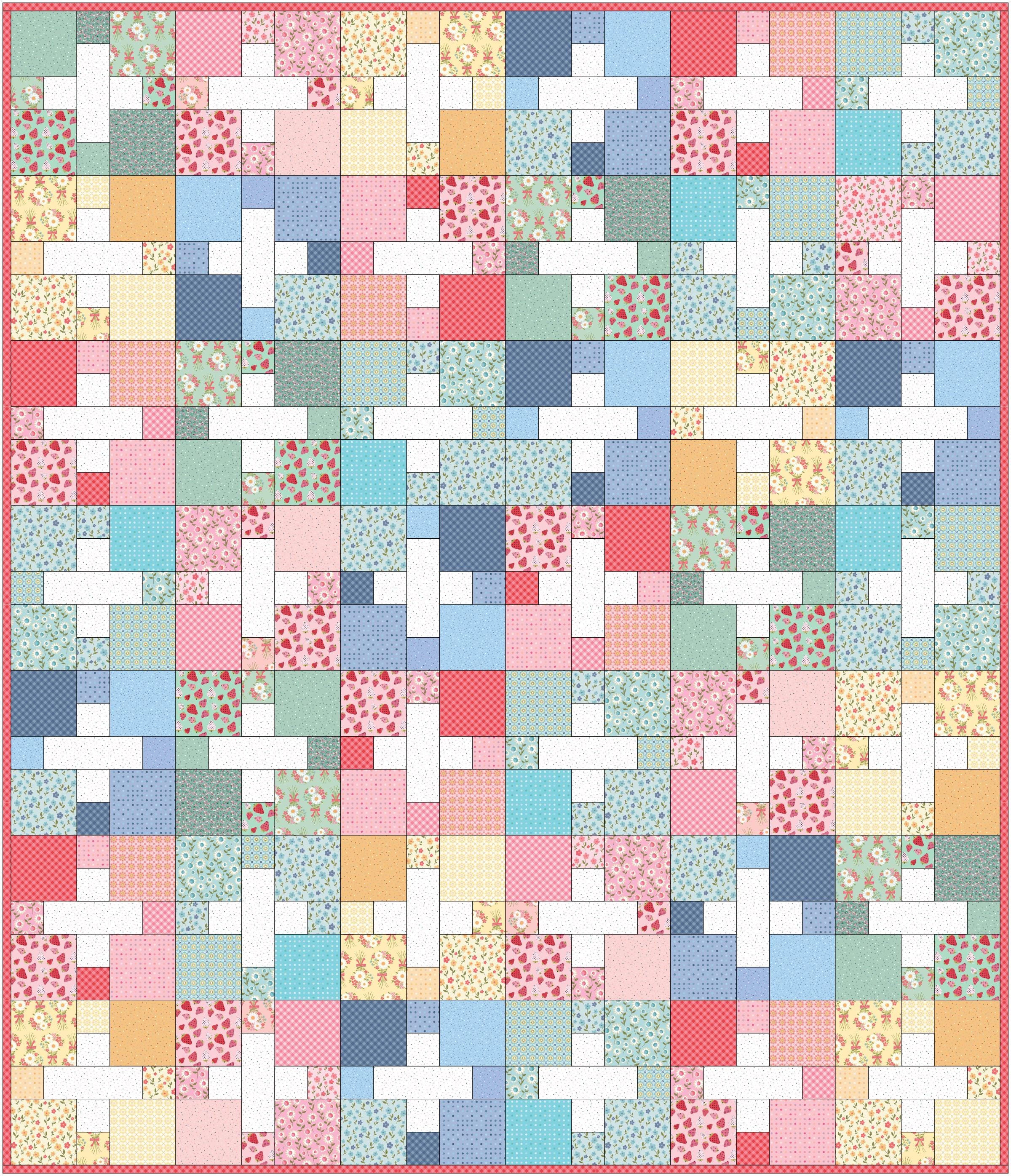 Digital PDF Pattern Scrappy Plus Block Quilt - Etsy