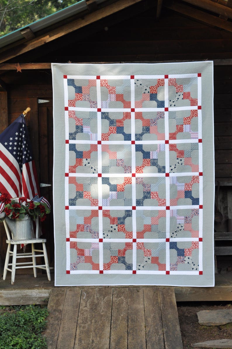 Uncle Sam Quilt Pattern Digital PDF Pattern Uncle Sam's Bow Ties Bowtie Quilt - Etsy