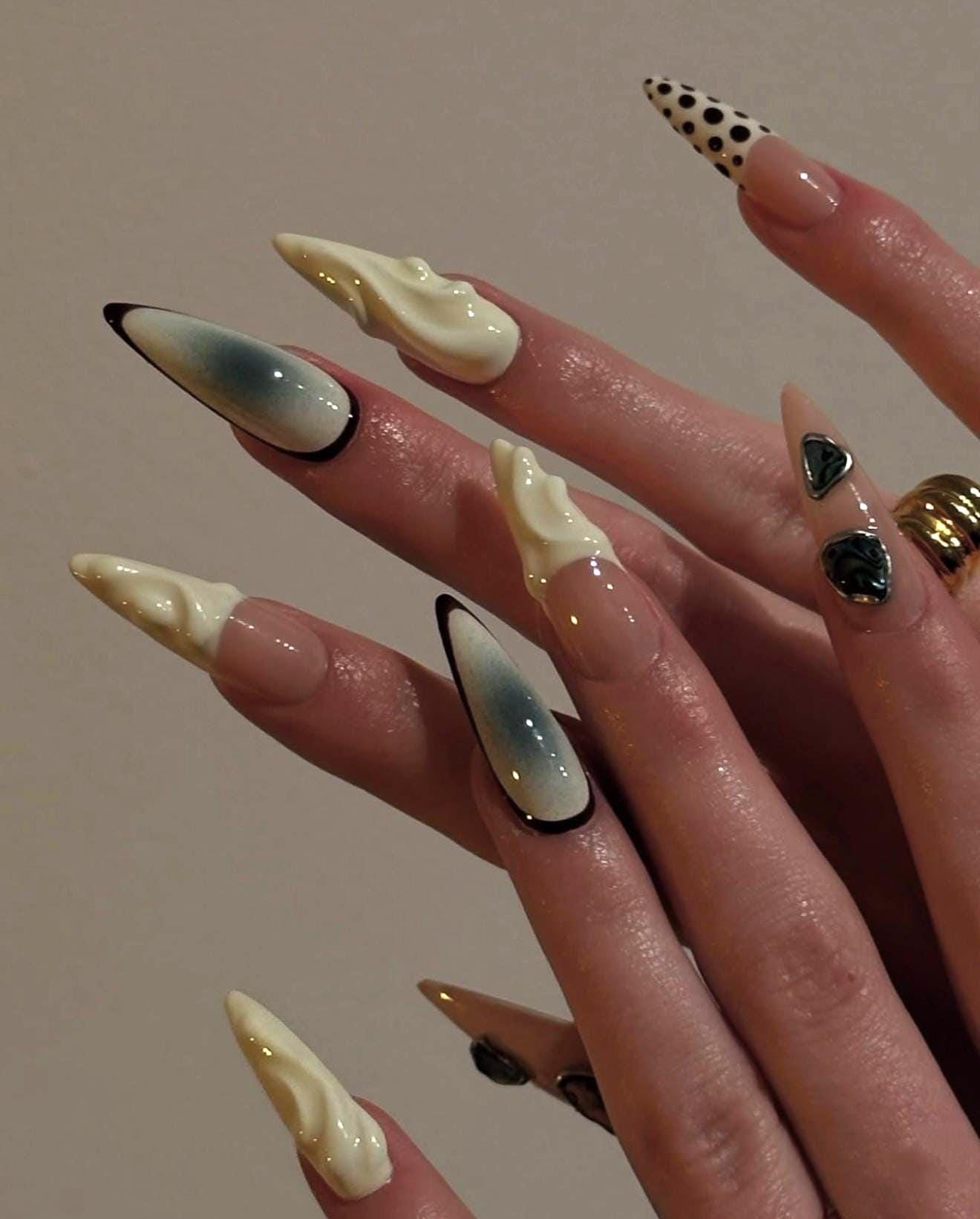 Vibrant Abstract 3D Nail Parties