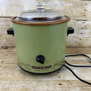 Vintage Rival Crock Pot Slow Cooker Avocado Green Model 3100 3.5