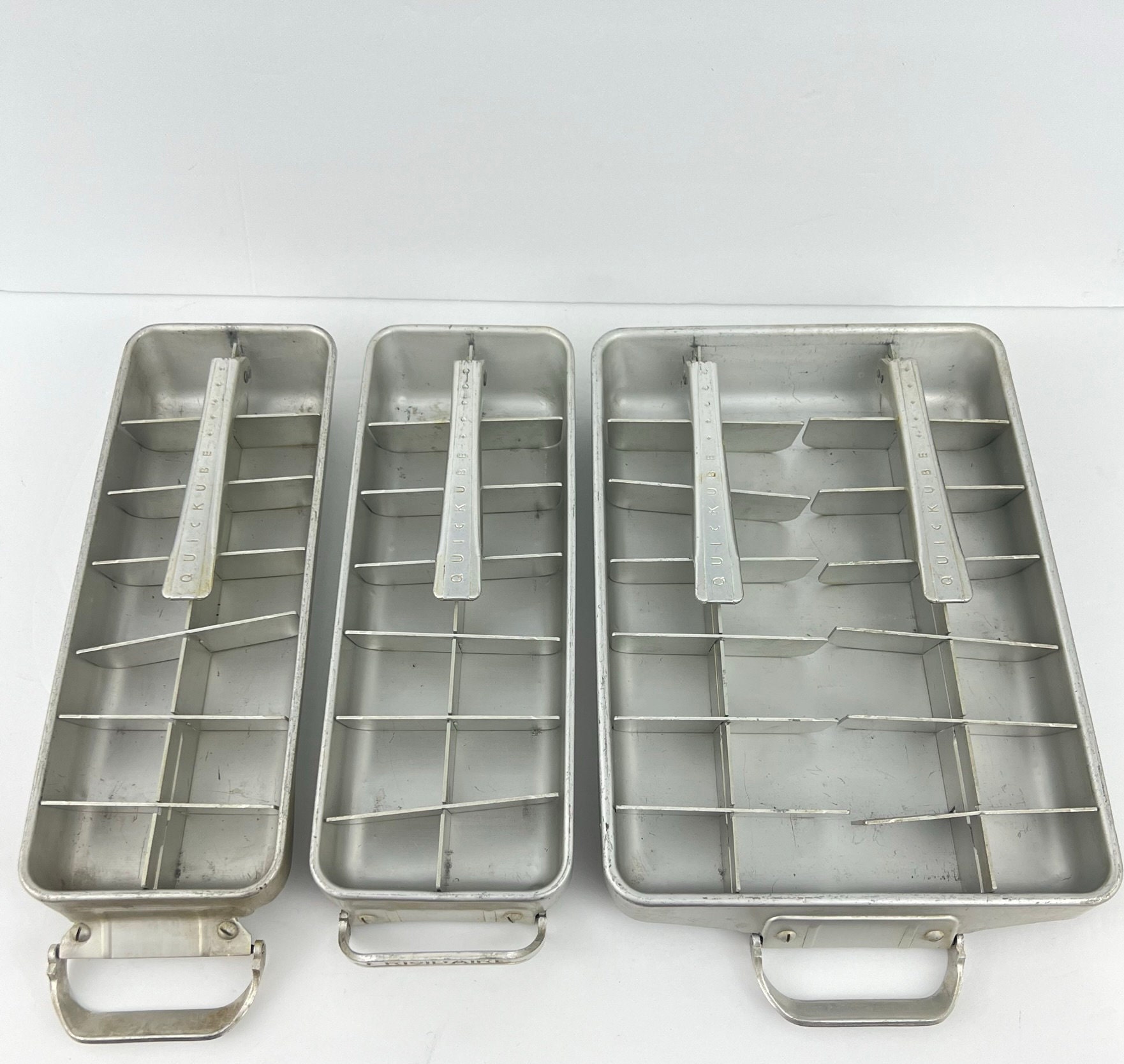 Vintage Aluminum or Stainless Steel Ice Trays