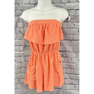 VTG Gloria's Fashions badstof tube top bedekkende rompershort L 80