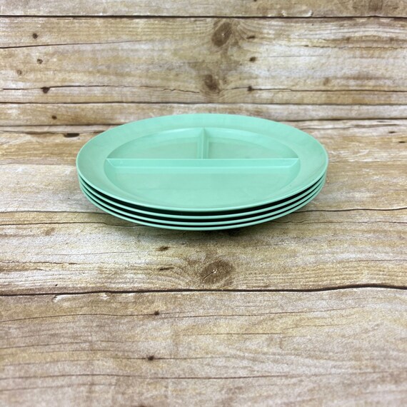 Tupperware Vintage Millionaire Line Pastellgrün Geteilte Teller 1950er Jahre Tupper