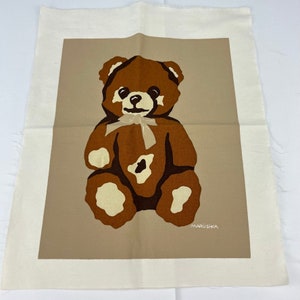 Vintage Marushka Bear Canvas Print Brown Teddy Bear Unframed Wall Art