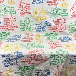 Vintage Peanuts Snoopy Blanket PEANUTS ALL SPORTS By Chatham