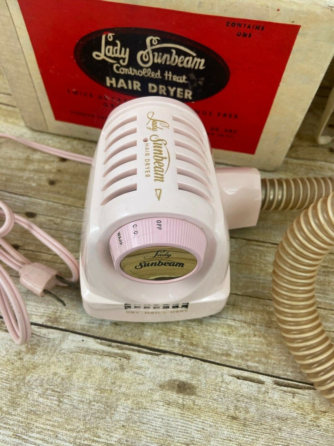 Vintage LADY SUNBEAM Controlled Heat Pink Hair Dryer Etsy