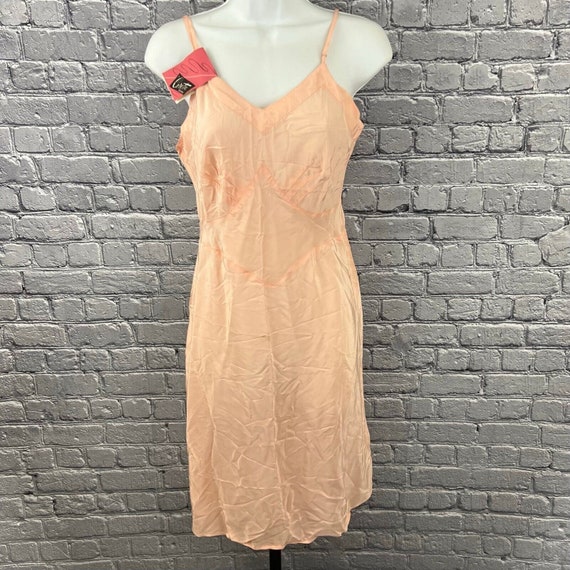 VTG Nightgown  40s Peach Sexy silky Rayon   bias … - image 2